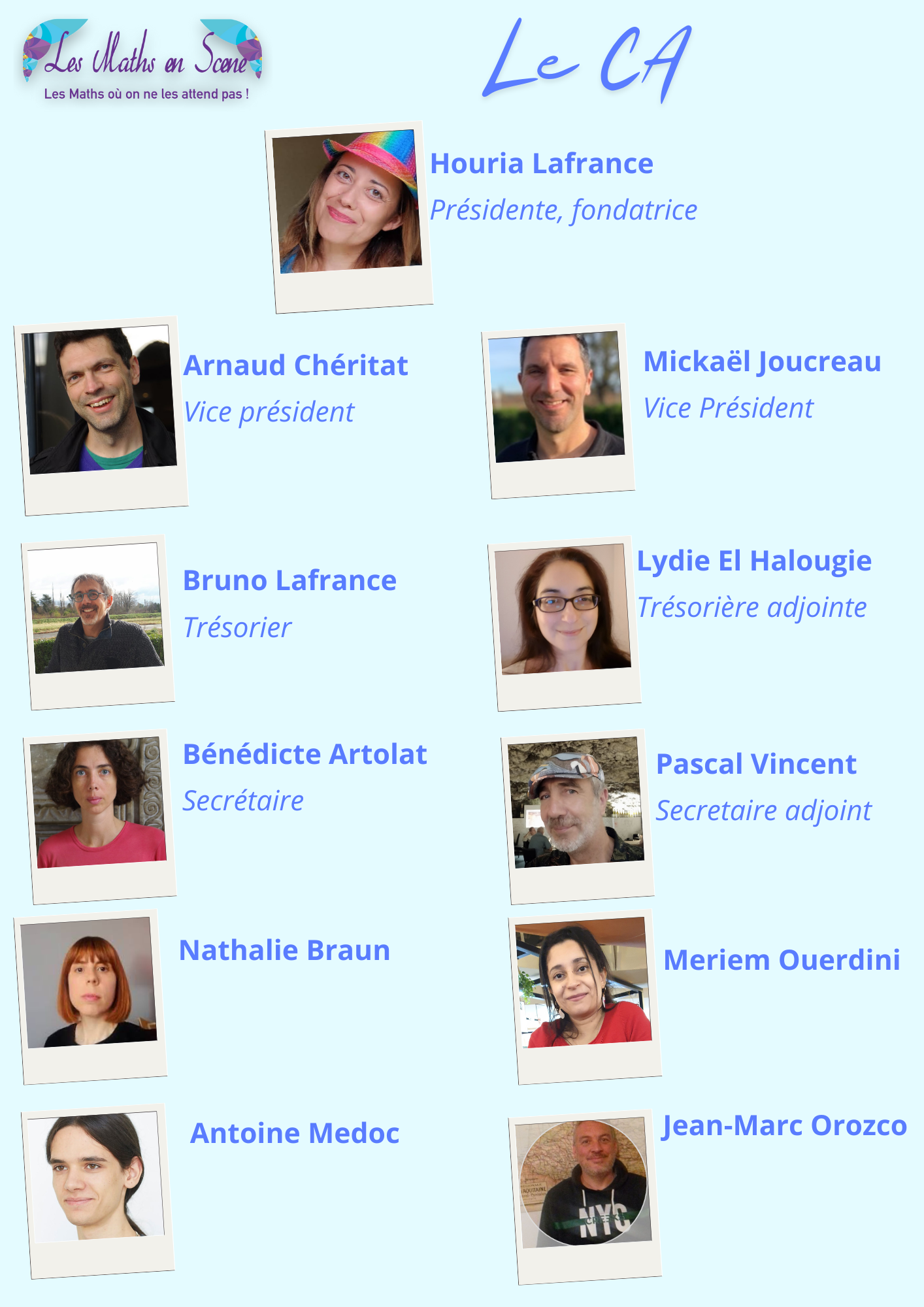 Conseil d’administration de l’association L’es Maths en Scène