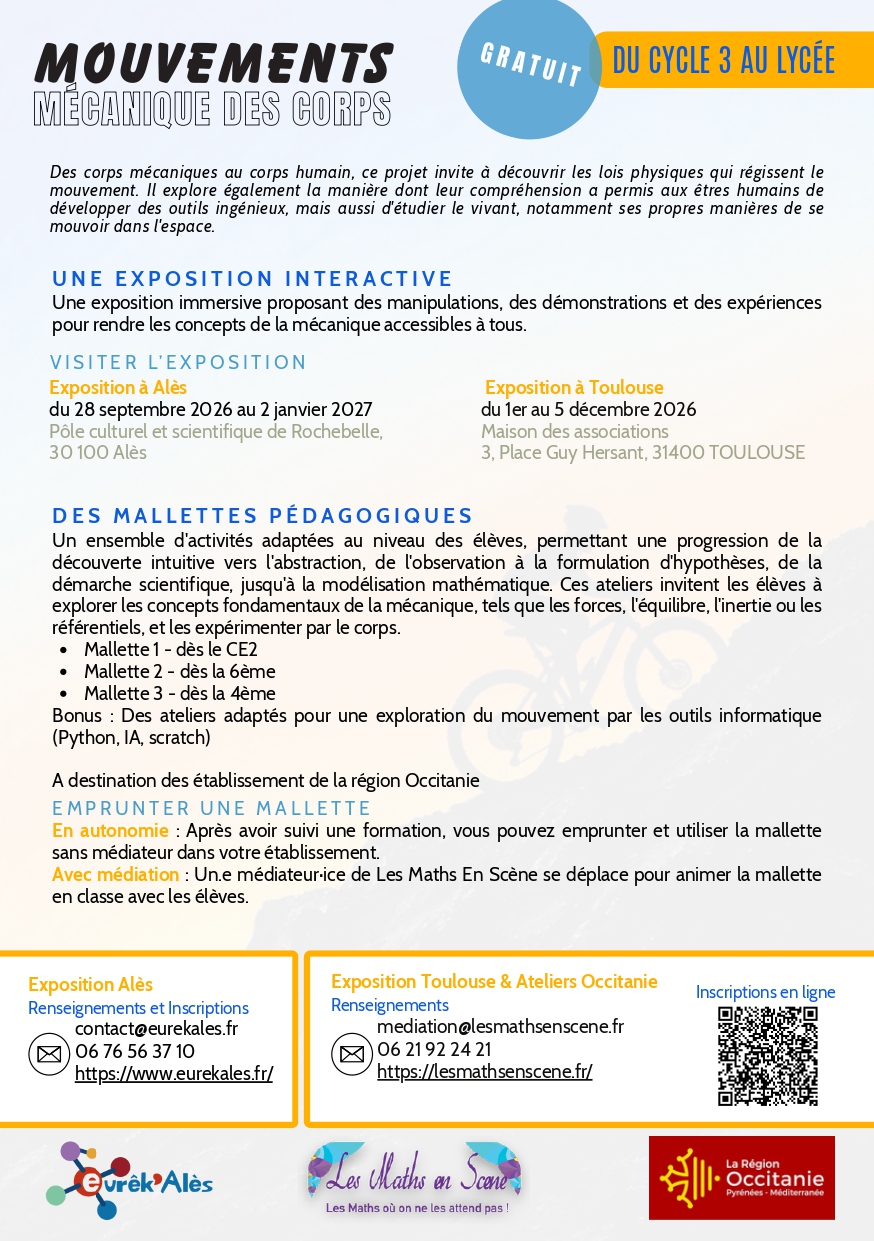 Mécanique des corps – Exposition et mallettes pédagogiques