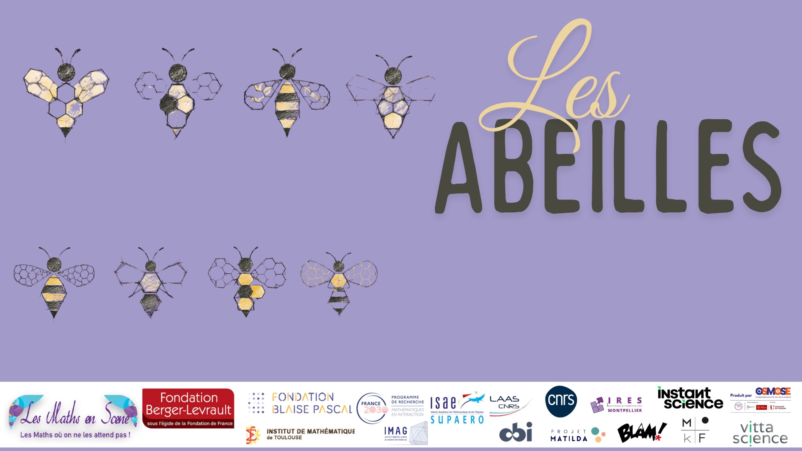 Logos des partenaires du projet Les Abeilles